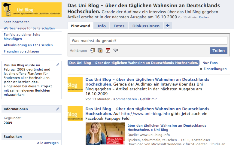 facebook fanpage